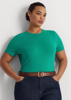 pamutkeverék póló 2680484530 nők Ralph Lauren pálmafa levél