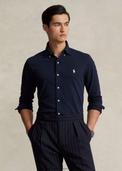 pehelykönnyű hálós ing 268048413 férfiak Ralph Lauren repülő haditengerészet