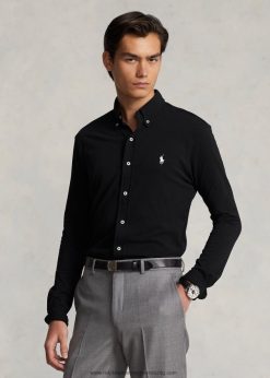 pehelykönnyű hálós ing 268048414 férfiak Ralph Lauren fekete