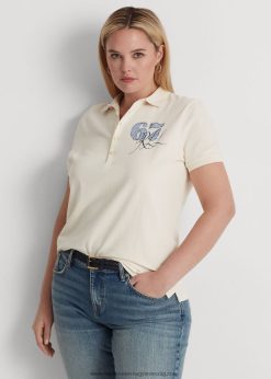 piké póló 2680484645 nők Ralph Lauren mascarpone krém