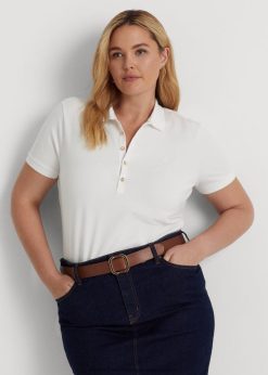 piké póló 2680484714 nők Ralph Lauren fehér