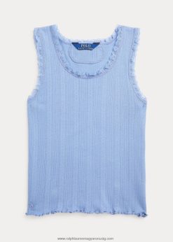 pointelle kötött pamut felső 2680487078 gyerekek Ralph Lauren csatorna kék