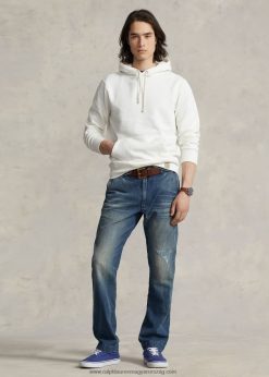 polár kapucnis pulcsi 2680483407 egynemű Ralph Lauren fedélzetmosó fehér