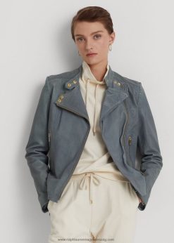 polírozott bőr motokabát 2680484831 nők Ralph Lauren chambray kék