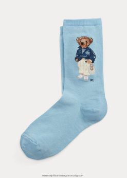 polo bear crew zokni 2680485491 nők Ralph Lauren égszínkék