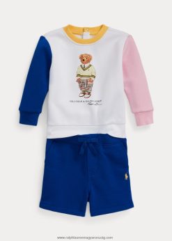polo bear gyapjú pulóver és rövid szett 2680487766 baba Ralph Lauren fehér multi