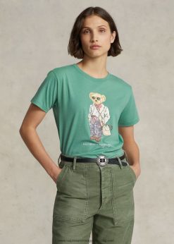 polo bear jersey póló 2680483195 nők Ralph Lauren hajóút zöld