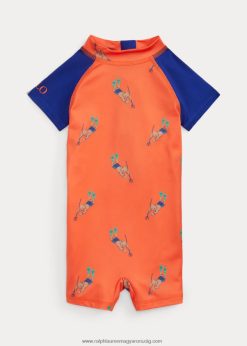 polo bear kiütés őr shortall 2680487954 baba Ralph Lauren fényes narancssárga jel