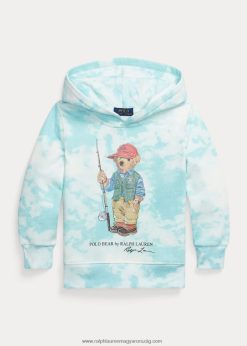 polo bear nyakkendő-festék mintás polár kapucnis pulcsi 2680489763 gyerekek Ralph Lauren sziget aqua