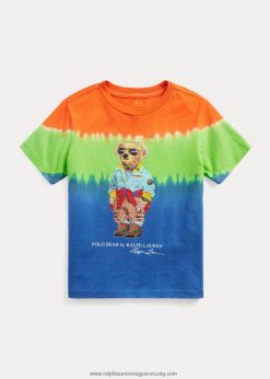polo bear nyakkendős pamut dzsörzé póló 2680486501 gyerekek Ralph Lauren zafír csillag multi