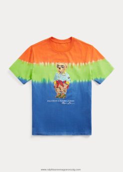 polo bear nyakkendős pamut dzsörzé póló 2680486641 gyerekek Ralph Lauren zafír csillag multi