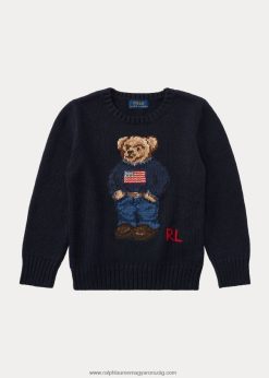 polo bear pamut pulóver 2680485945 gyerekek Ralph Lauren vadásztengerészet