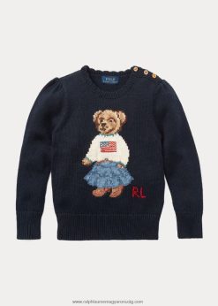 polo bear pamut pulóver 2680486930 gyerekek Ralph Lauren vadásztengerészet