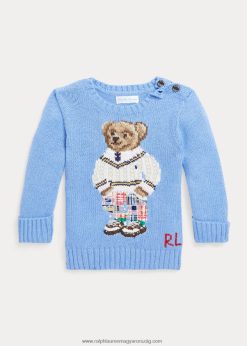 polo bear pamut pulóver 2680487988 baba Ralph Lauren puha királyi preppy medve