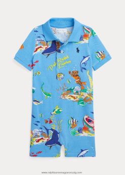 polo bear pamuthálós polo shortall 2680487664 baba Ralph Lauren bearwaii kék
