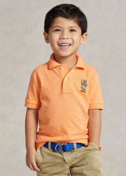polo bear pamuthálós pólóing 2680485630 gyerekek Ralph Lauren világos narancs
