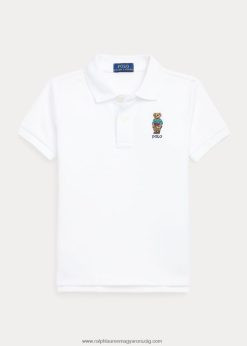 polo bear pamuthálós pólóing 2680486500 gyerekek Ralph Lauren fehér