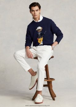 polo bear pamutkeverék pulóver 2680481074 férfiak Ralph Lauren kifinomult haditengerészet
