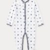 polo bear pamuttalpú kezeslábas 2680487712 baba Ralph Lauren fehér multi/finomított sötétkék
