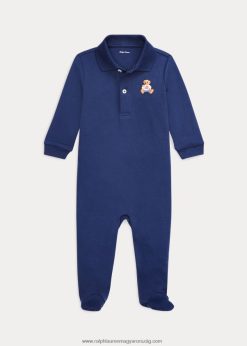 polo bear puha pamuttalpú kezeslábas 2680487725 baba Ralph Lauren kifinomult haditengerészet