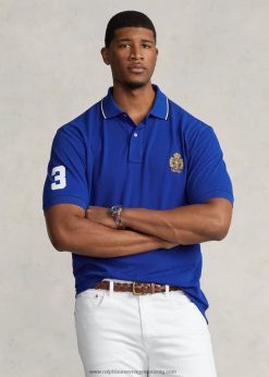 póló címeres hálós pólóing 2680481600 férfiak Ralph Lauren zafír csillag