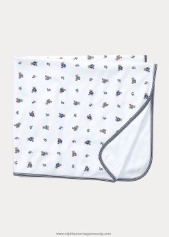 póló mackó pamut takaró 2680488078 baba Ralph Lauren fehér multi/finomított sötétkék