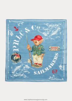 póló medve pamut bandanna 2680482437 férfiak Ralph Lauren chambray