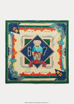 póló medve pamut bandanna 2680482439 férfiak Ralph Lauren kék multi
