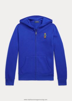 póló medve polár teljes cipzáras kapucnis pulcsi 2680486644 gyerekek Ralph Lauren zafír csillag