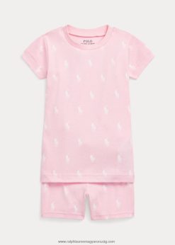 póló póni bordás trikó alvó szett 2680487316 gyerekek Ralph Lauren karmel rózsaszín