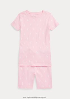 póló póni bordás trikó alvó szett 2680487322 gyerekek Ralph Lauren karmel rózsaszín