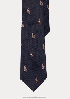 póló póni selyem nyakkendő 2680485871 gyerekek Ralph Lauren haditengerészet
