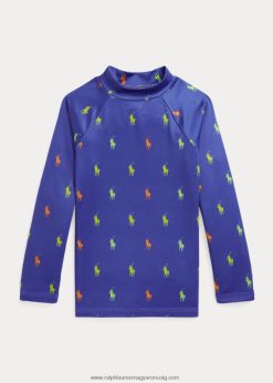 póló póni teljesítmény trikó kiütés őr 2680485852 gyerekek Ralph Lauren királyi schiffli nyomat