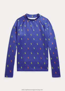 póló póni teljesítmény trikó kiütés őr 2680486227 gyerekek Ralph Lauren királyi schiffli nyomat