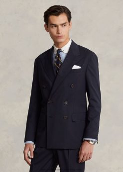 póló puha sztreccs twill öltöny kabát 2680481025 férfiak Ralph Lauren haditengerészet