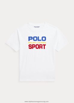 póló sport pamut jersey póló 2680486151 gyerekek Ralph Lauren fehér