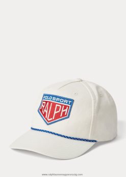 póló sport patch vászon golyós sapka 2680482213 férfiak Ralph Lauren fedélzetmosó fehér