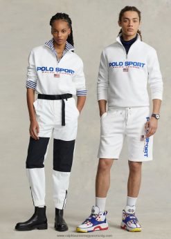 póló sport polár pulóver 268048896 egynemű Ralph Lauren fehér