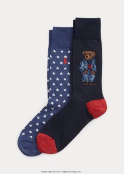 pólómaci nadrágzokni 2 db 2680488821 férfiak Ralph Lauren sötétkék/piros