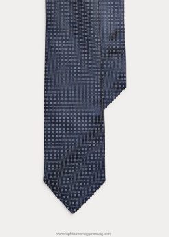 pöttyös selyem keskeny nyakkendő 2680482649 férfiak Ralph Lauren sötétkék/fehér