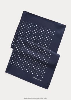 pöttyös selyemkendő 2680489019 férfiak Ralph Lauren haditengerészet