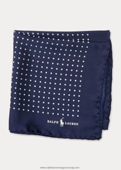 pöttyös selyemzsebnégyzet 2680482240 férfiak Ralph Lauren haditengerészet