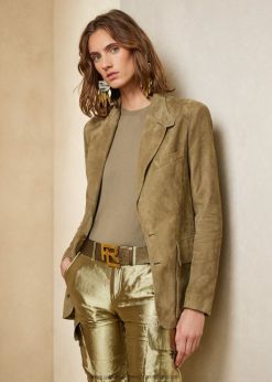 preston bárány-velúr kabát 2680489279 nők Ralph Lauren zuzmó zöld