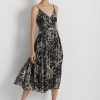 print flitteres koktélruha 2680489534 nők Ralph Lauren fekete/barna