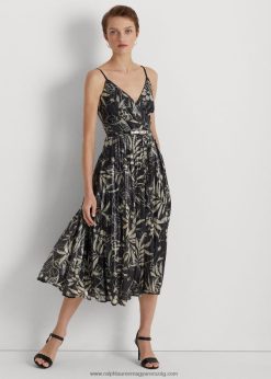 print flitteres koktélruha 2680489534 nők Ralph Lauren fekete/barna
