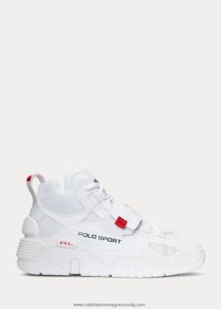 ps100 magas szárú tornacipő 2680481935 férfiak Ralph Lauren fehér/navy/rl2000 piros