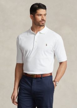 puha pamut póló 2680481532 férfiak Ralph Lauren fehér