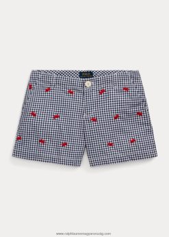 rák gingham pamut poplin rövid 2680487155 gyerekek Ralph Lauren rafinált sötétkék/fehér