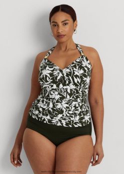 ráncolt magas derekú bikinialsó 2680484521 nők Ralph Lauren olajbogyó