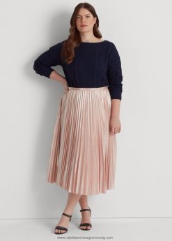 redős fém sifonszoknya 2680484679 nők Ralph Lauren halvány rózsaszín